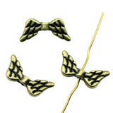 WYSIWYG 10pcs 19x9mm Angel Wing Small Hole Spacers Beads Charms DIY Wing Spacer Bead For Jewelry Making