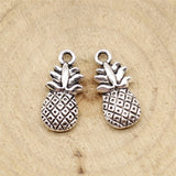 WYSIWYG 10pcs 19x9mm Pineapple Charm Pendants For Jewelry Making 2 Colors Pineapple Pendants Charm