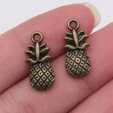 WYSIWYG 10pcs 19x9mm Pineapple Charm Pendants For Jewelry Making 2 Colors Pineapple Pendants Charm