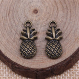 WYSIWYG 10pcs 19x9mm Pineapple Charm Pendants For Jewelry Making 2 Colors Pineapple Pendants Charm