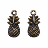 WYSIWYG 10pcs 19x9mm Pineapple Charm Pendants For Jewelry Making 2 Colors Pineapple Pendants Charm