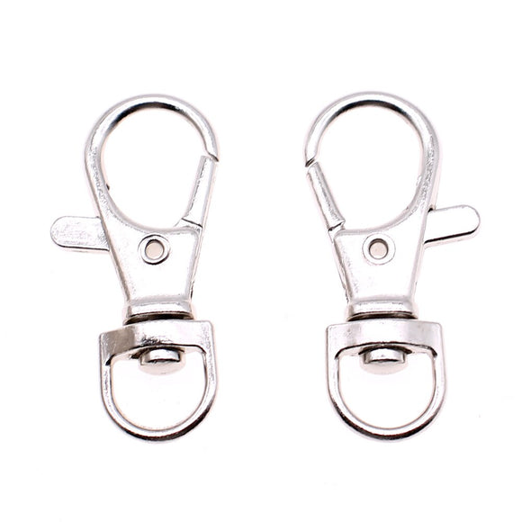 WYSIWYG 10pcs 2 Colors 17x38mm 15x35mm Lobster Clasp Clips Key Hook Keychain Split Key Ring Findings Accessories