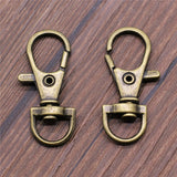 WYSIWYG 10pcs 2 Colors 17x38mm 15x35mm Lobster Clasp Clips Key Hook Keychain Split Key Ring Findings Accessories