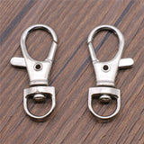 WYSIWYG 10pcs 2 Colors 17x38mm 15x35mm Lobster Clasp Clips Key Hook Keychain Split Key Ring Findings Accessories