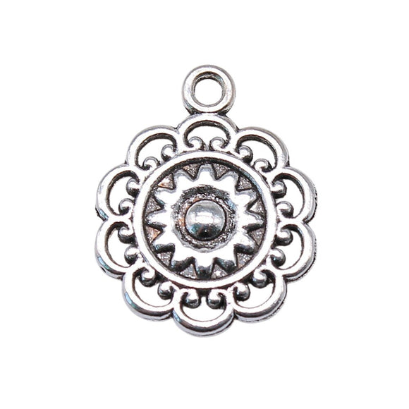 WYSIWYG 10pcs 2 Colors Antique Bronze Tone 25x21mm Motif Charms Pendant For Jewelry Making DIY Jewelry Findings