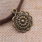 WYSIWYG 10pcs 2 Colors Antique Bronze Tone 25x21mm Motif Charms Pendant For Jewelry Making DIY Jewelry Findings