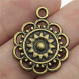 WYSIWYG 10pcs 2 Colors Antique Bronze Tone 25x21mm Motif Charms Pendant For Jewelry Making DIY Jewelry Findings