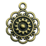 WYSIWYG 10pcs 2 Colors Antique Bronze Tone 25x21mm Motif Charms Pendant For Jewelry Making DIY Jewelry Findings