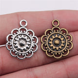 WYSIWYG 10pcs 2 Colors Antique Bronze Tone 25x21mm Motif Charms Pendant For Jewelry Making DIY Jewelry Findings