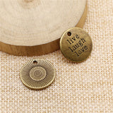 WYSIWYG 10pcs 20mm Antique Silver Color Live Laugh Love Charms For Jewelry Making