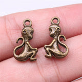 WYSIWYG 10pcs 20x10mm Monkey Charms DIY Jewelry Findings Antique Silver Color Antique Bronze Color For Jewelry Making