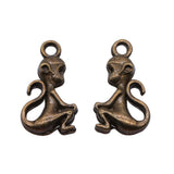 WYSIWYG 10pcs 20x10mm Monkey Charms DIY Jewelry Findings Antique Silver Color Antique Bronze Color For Jewelry Making