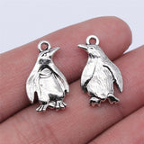 WYSIWYG 10pcs 20x12mm Antique Silver Color Penguin Charms Pendant For Jewelry Making DIY Jewelry Findings