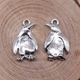WYSIWYG 10pcs 20x12mm Antique Silver Color Penguin Charms Pendant For Jewelry Making DIY Jewelry Findings