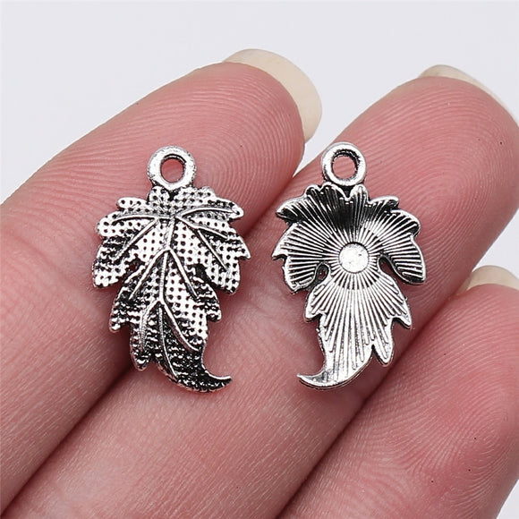 WYSIWYG 10pcs 20x12mm Vintage Small Leaf Pendants Charm For Jewelry Making Antique Bronze Color Leaf Pendants Charm Leaf