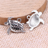 10pcs 20x13mm Antique Silver Color Sea Turtle Charms Pendant For Jewelry Making DIY Jewelry Findings h0466