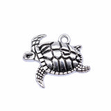 10pcs 20x13mm Antique Silver Color Sea Turtle Charms Pendant For Jewelry Making DIY Jewelry Findings h0466