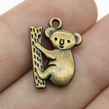 10pcs 20x14mm Antique Silver Color Antique Bronze Plated Koala Pendants Austral ef3375