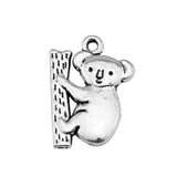 10pcs 20x14mm Antique Silver Color Antique Bronze Plated Koala Pendants Austral ef3375