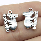 10pcs 20x14mm Antique Silver Color Antique Bronze Plated Koala Pendants Austral ef3375