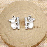 10pcs 20x14mm Antique Silver Color Antique Bronze Plated Koala Pendants Austral ef3375