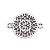 WYSIWYG 10pcs 20x14mm Antique Silver Color Lotus Flower Charm Connector For Jewelry Making Bracelet DIY Accessories