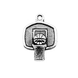 WYSIWYG 10pcs 20x15mm Basketball Charms For Jewelry Making Antique Silver Color Charm Pendant Jewelry Accessories