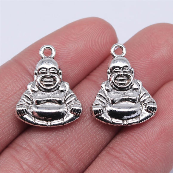10pcs 20x16mm Buddha Charms Pendants For Jewelry Making Antique Silver Plated Antique Bronze Color Jewelry Findings EF4123