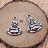 10pcs 20x16mm Buddha Charms Pendants For Jewelry Making Antique Silver Plated Antique Bronze Color Jewelry Findings EF4123