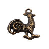 10pcs 20x16mm Cock Charms Pendants For Jewelry Making 2 Colors Antique Silver Plated Antique Bronze Plated ef3795