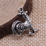 10pcs 20x16mm Cock Charms Pendants For Jewelry Making 2 Colors Antique Silver Plated Antique Bronze Plated ef3795