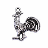 10pcs 20x16mm Cock Charms Pendants For Jewelry Making 2 Colors Antique Silver Plated Antique Bronze Plated ef3795