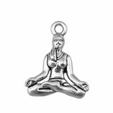 WYSIWYG 10pcs 20x16mm Om Yoga Charm Pendants For Jewelry Making Antique Silver Color Yoga Pendants Charm Yoga