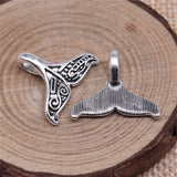 WYSIWYG 10pcs 20x17mm Antique Silver Color Whale Tail Charms Pendant For Jewelry Making DIY Jewelry Findings
