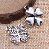 WYSIWYG 10pcs 20x17mm Clover Charms Antique Silver Color Pendant Charms Jewelry Findings For Jewelry Making