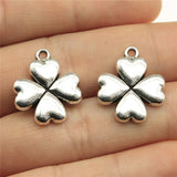 WYSIWYG 10pcs 20x17mm Clover Charms Antique Silver Color Pendant Charms Jewelry Findings For Jewelry Making