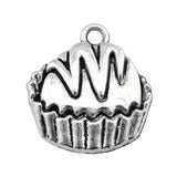 WYSIWYG 10pcs 20x19mm Cupcakes Charms DIY Jewelry Findings Antique Silver Color Antique Bronze Color For Jewelry Making