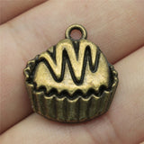 WYSIWYG 10pcs 20x19mm Cupcakes Charms DIY Jewelry Findings Antique Silver Color Antique Bronze Color For Jewelry Making