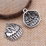 WYSIWYG 10pcs 20x19mm Cupcakes Charms DIY Jewelry Findings Antique Silver Color Antique Bronze Color For Jewelry Making