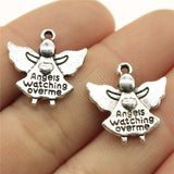 WYSIWYG 10pcs 20x19mm Guardian Angel Pendants Angel Pendants For Jewelry Making Guardian Angel Charm