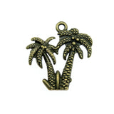 WYSIWYG 10pcs 20x19mm Pendant Palm Tree Tree Coconut Palms Charm Pendants For Jewelry Making Coconut Tree Pendants