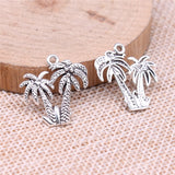 WYSIWYG 10pcs 20x19mm Pendant Palm Tree Tree Coconut Palms Charm Pendants For Jewelry Making Coconut Tree Pendants