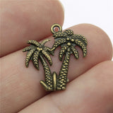 WYSIWYG 10pcs 20x19mm Pendant Palm Tree Tree Coconut Palms Charm Pendants For Jewelry Making Coconut Tree Pendants
