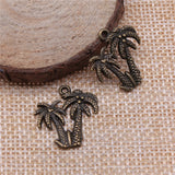 WYSIWYG 10pcs 20x19mm Pendant Palm Tree Tree Coconut Palms Charm Pendants For Jewelry Making Coconut Tree Pendants