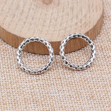 WYSIWYG 10pcs 20x20mm Antique Silver Color Hammered Circle Charms For Jewelry Making