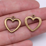 WYSIWYG 10pcs 20x20mm Hollow Heart Charms Pendants For Jewelry Making DIY Jewelry Findings Jewelry Accessories