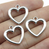 WYSIWYG 10pcs 20x20mm Hollow Heart Charms Pendants For Jewelry Making DIY Jewelry Findings Jewelry Accessories