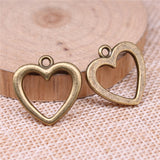 WYSIWYG 10pcs 20x20mm Hollow Heart Charms Pendants For Jewelry Making DIY Jewelry Findings Jewelry Accessories