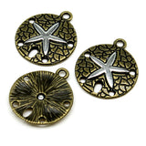 WYSIWYG 10pcs 20x22mm 2 Colors Starfish Charms Pendant For Jewelry Making DIY Jewelry Findings