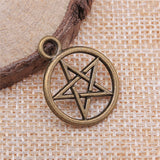 WYSIWYG 10pcs 20x25mm Five-Pointed Star Charms Antique Bronze Color For DIY Jewelry Making Charms Pendant Jewelry Findings